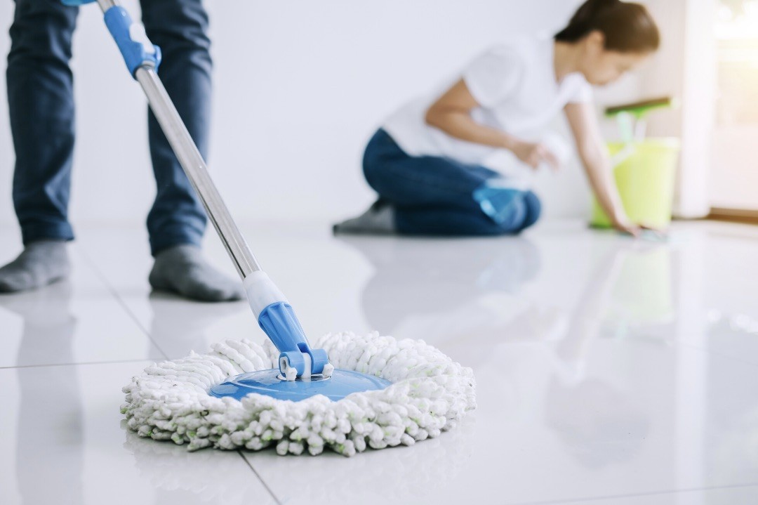 How to clean a deals porcelain tile floor