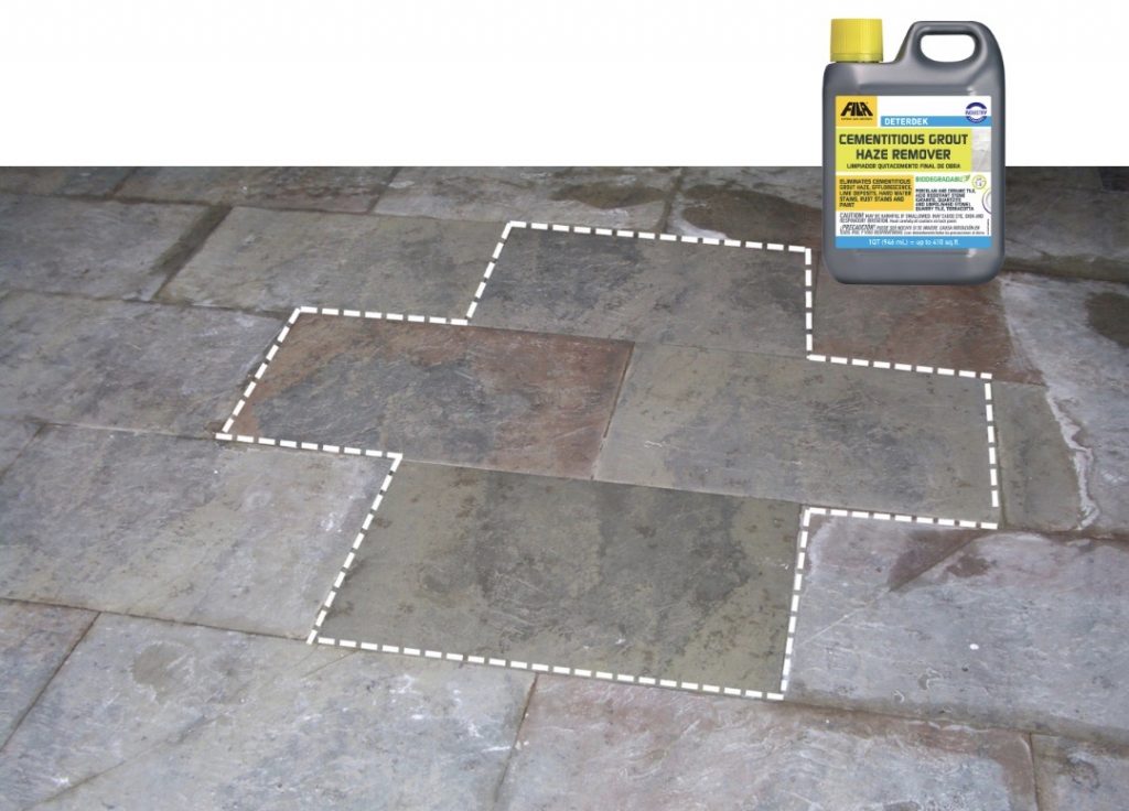 clean tile floors inorganic stains