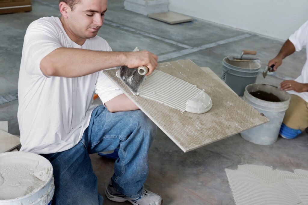 porcelain tile installation