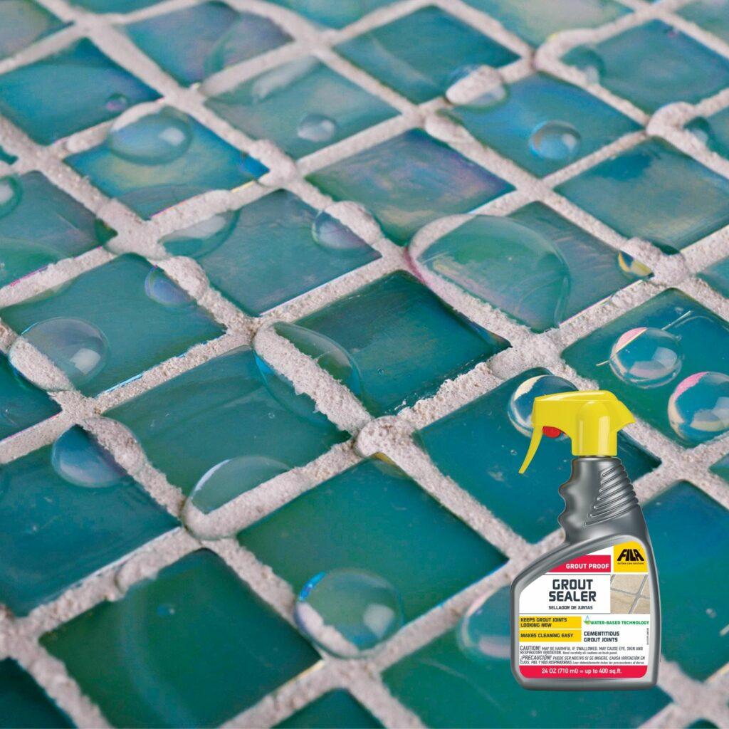 sealed and clean grout joints